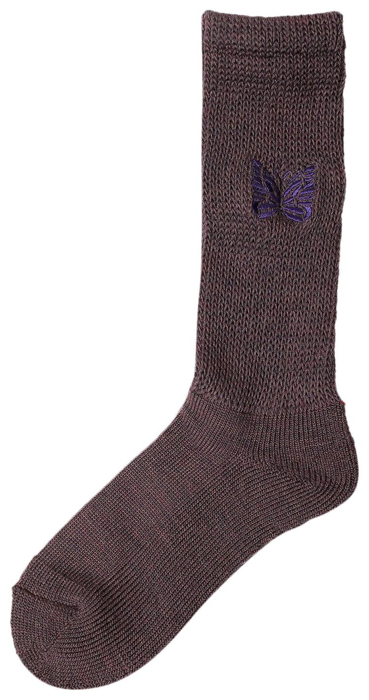 Needles Pile Socks Plum