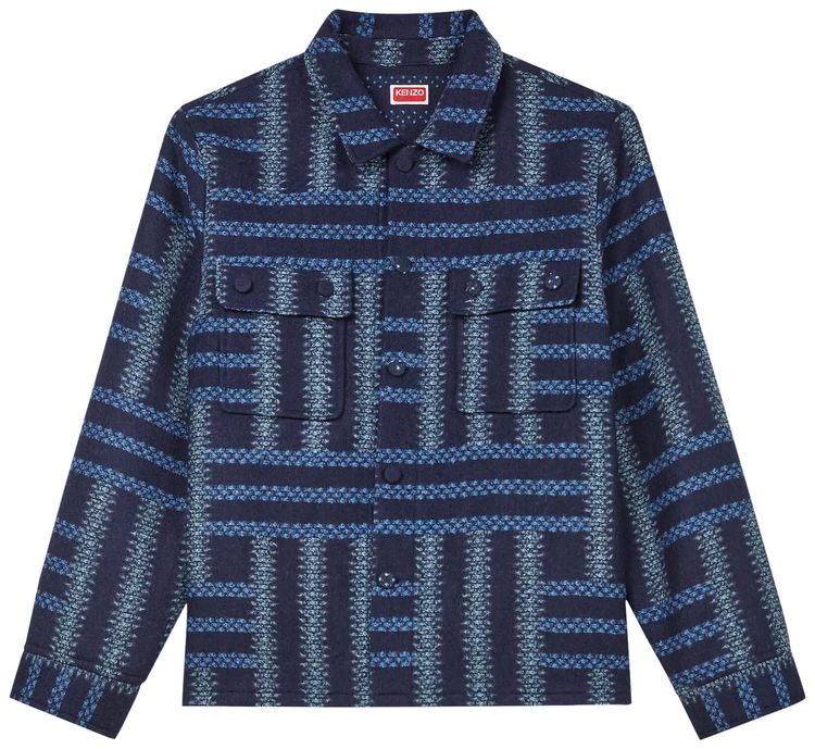 Kenzo Weave Overshirt Midnight Blue