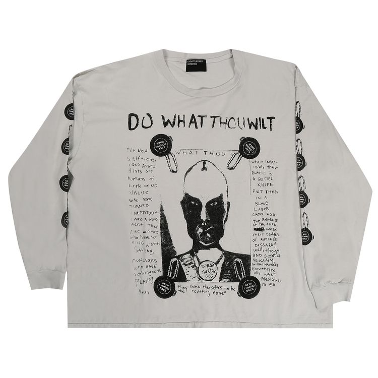 Enfants Riches Deprimes Do What Thou Wilt Long Sleeve T Shirt Faded White