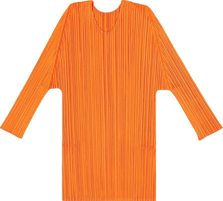 Pleats Please Issey Miyake MC July Shirt Orange