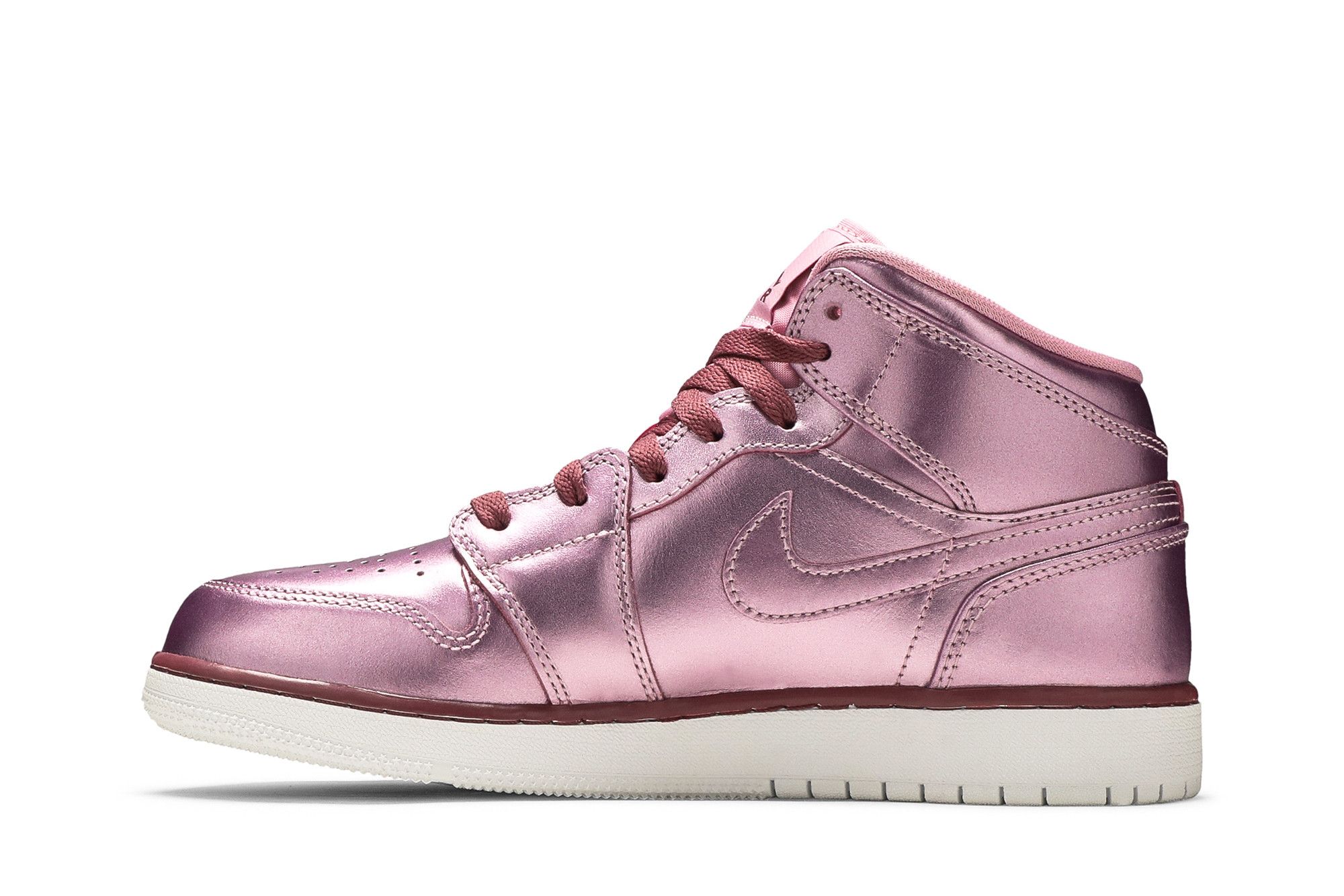 Size 5.0 Air Jordan 1 Mid SE GS Pink Rose