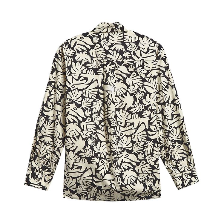 Marni Eye Leaves Printed Shirt White  Black