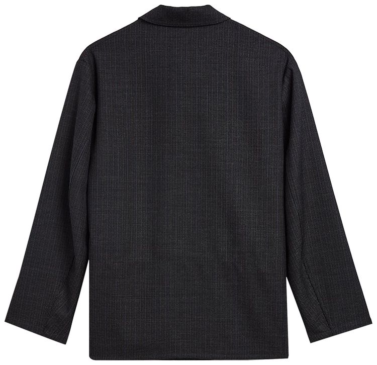 Marni Shadow Pinstripe Wool Jacket Blue  Grey