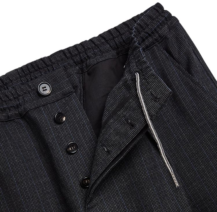 Marni Shadow Pinstripe Wool Trousers BlueGrey