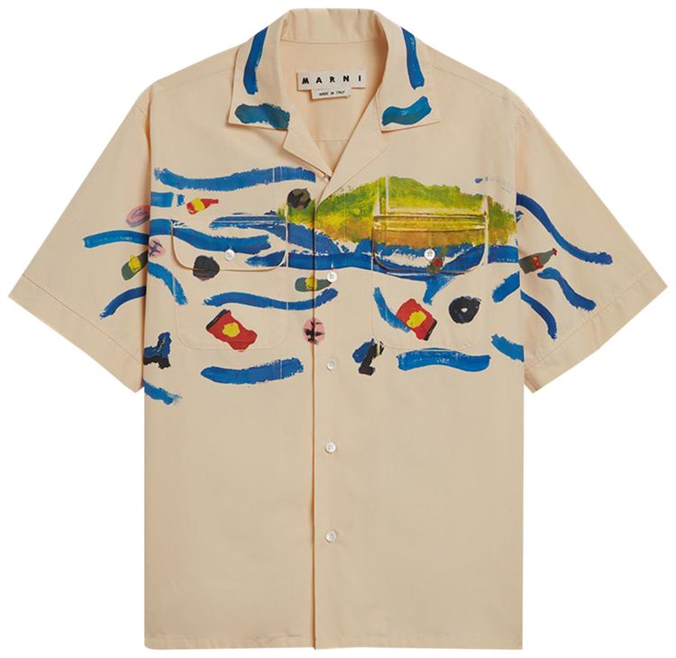 Marni Cotton Poplin Shirt Beige