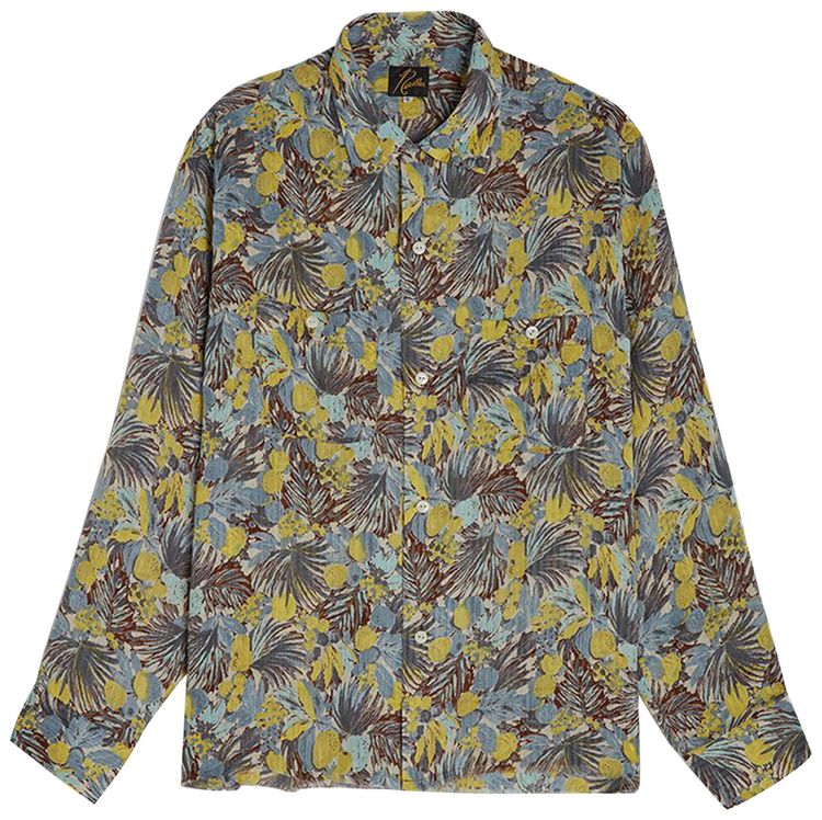 Needles Cut Off Bottom One Up Shirt Brown Yellow