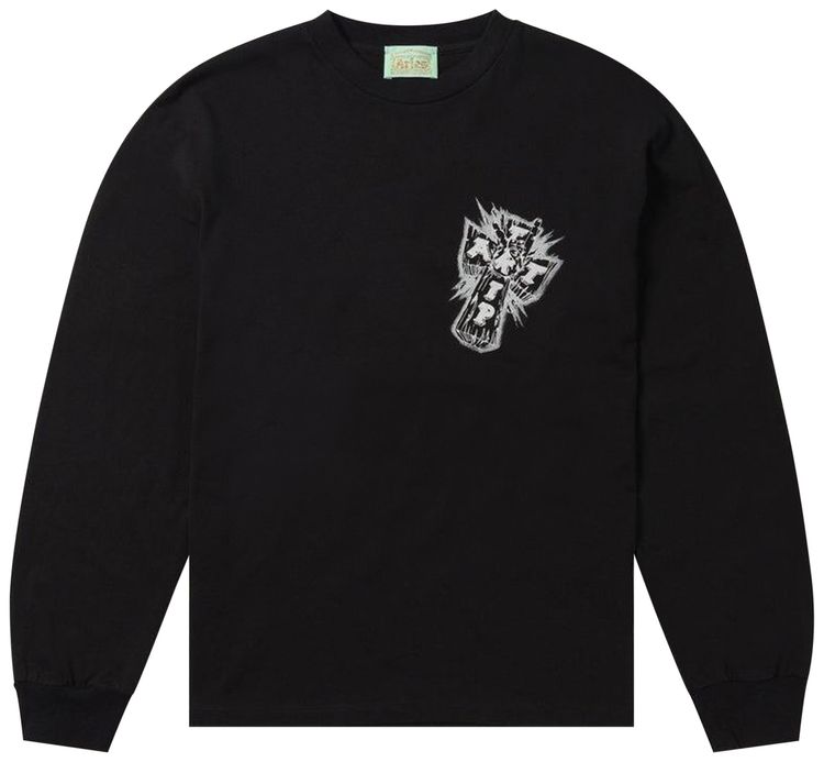 Aries Metal Trip Long Sleeve Tee Black
