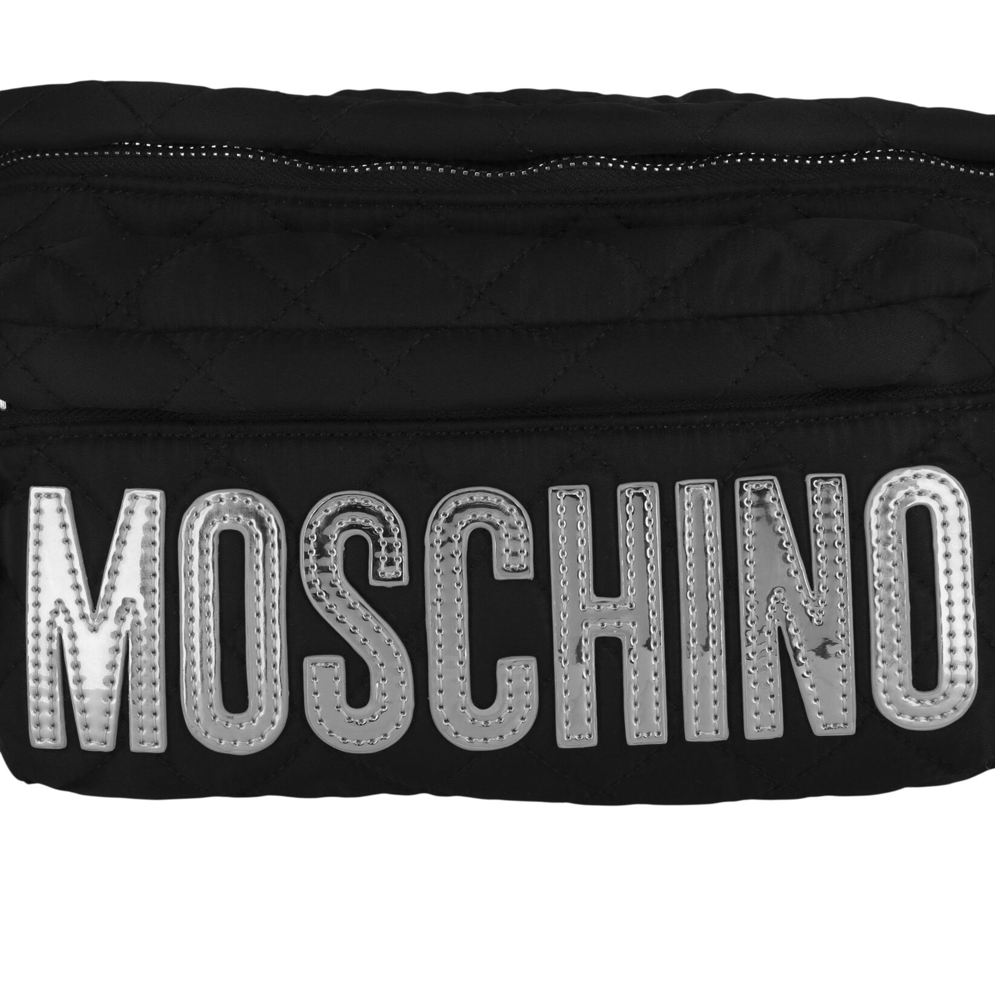 Buy Moschino Logo Belt Bag Black Silver 7701 8201 4555 GOAT CA