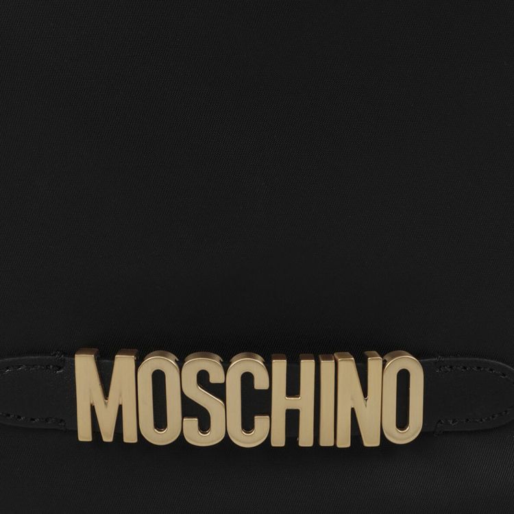 Moschino Logo Bucket Bag Black