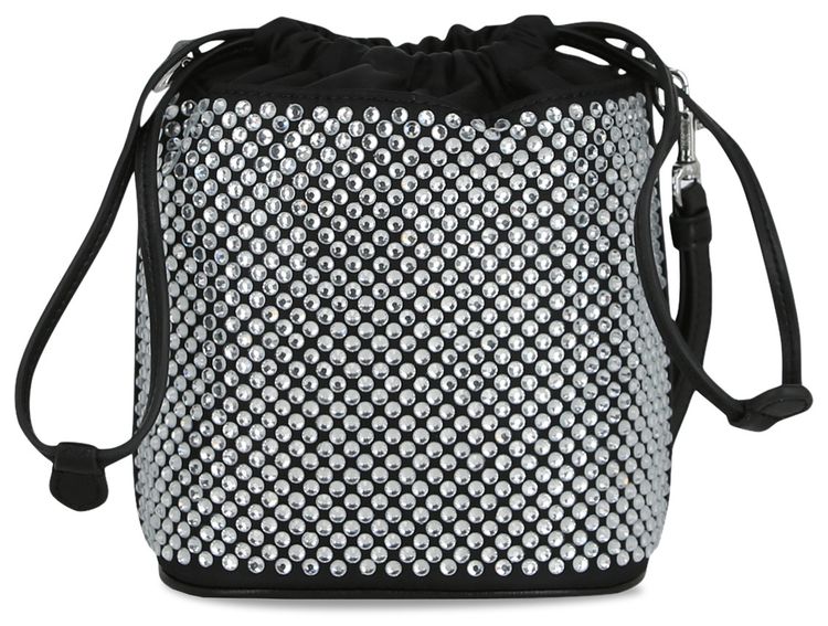 Moschino Crystal Embellished Bucket Bag Fantasy PrintBlack