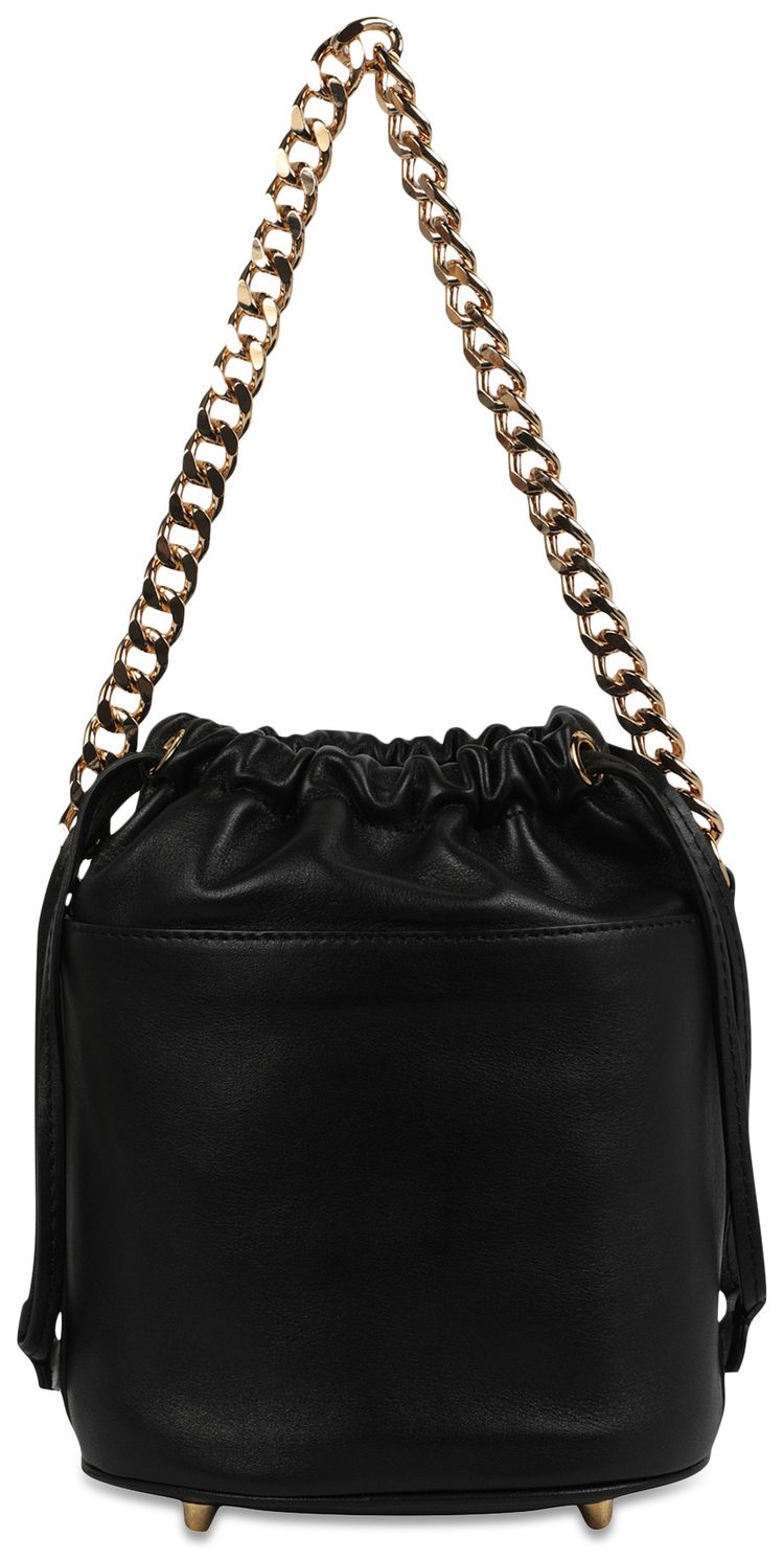 Moschino Logo Bucket Bag Black