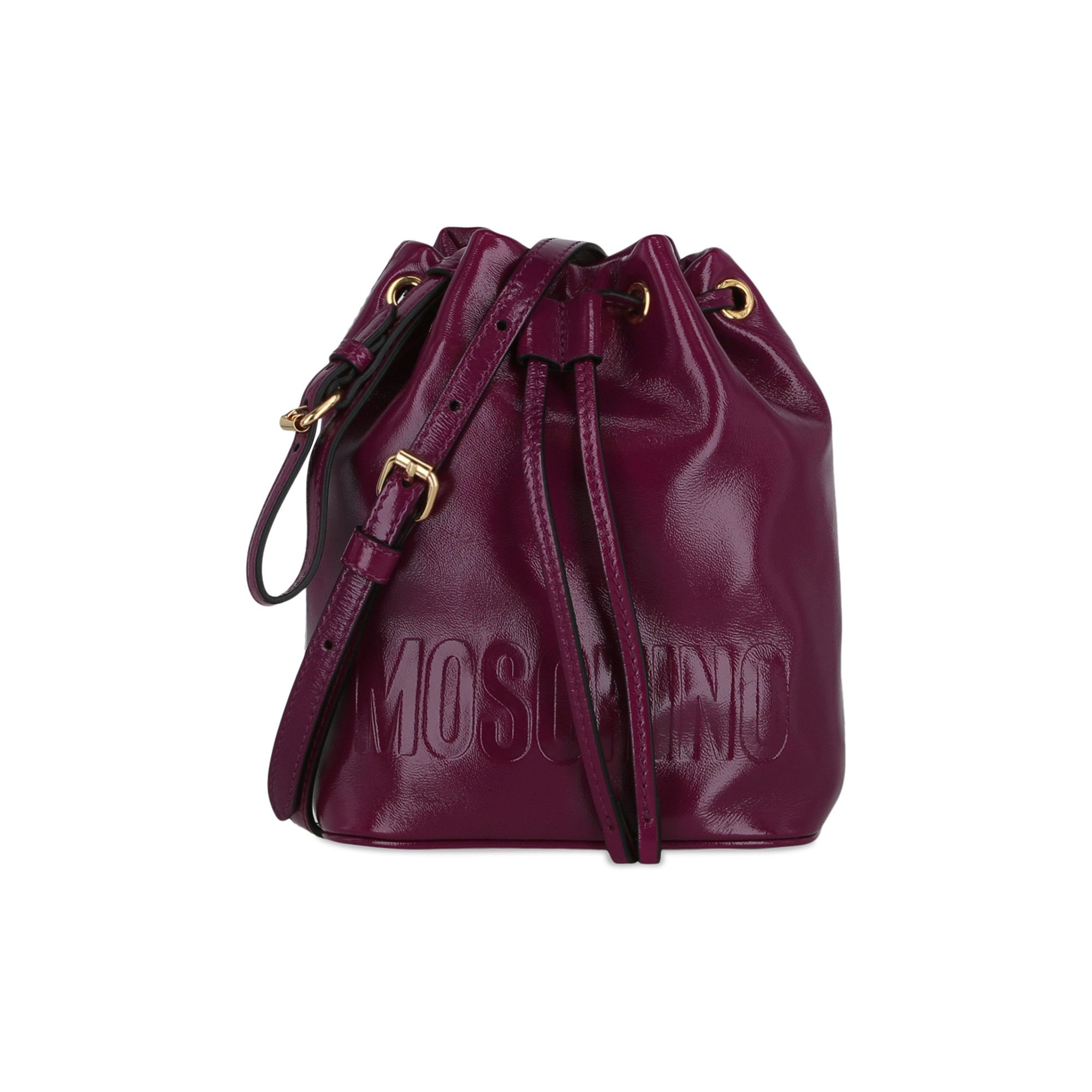 Buy Moschino Logo Bucket Bag Bordeaux 8401 8018 0195 GOAT