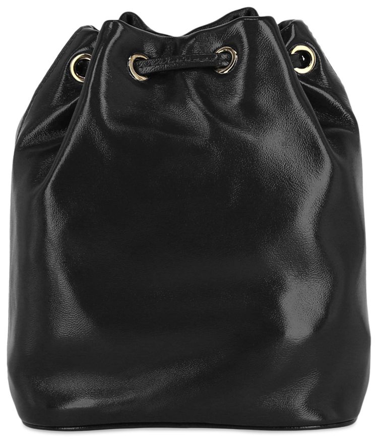 Moschino Logo Bucket Bag Black