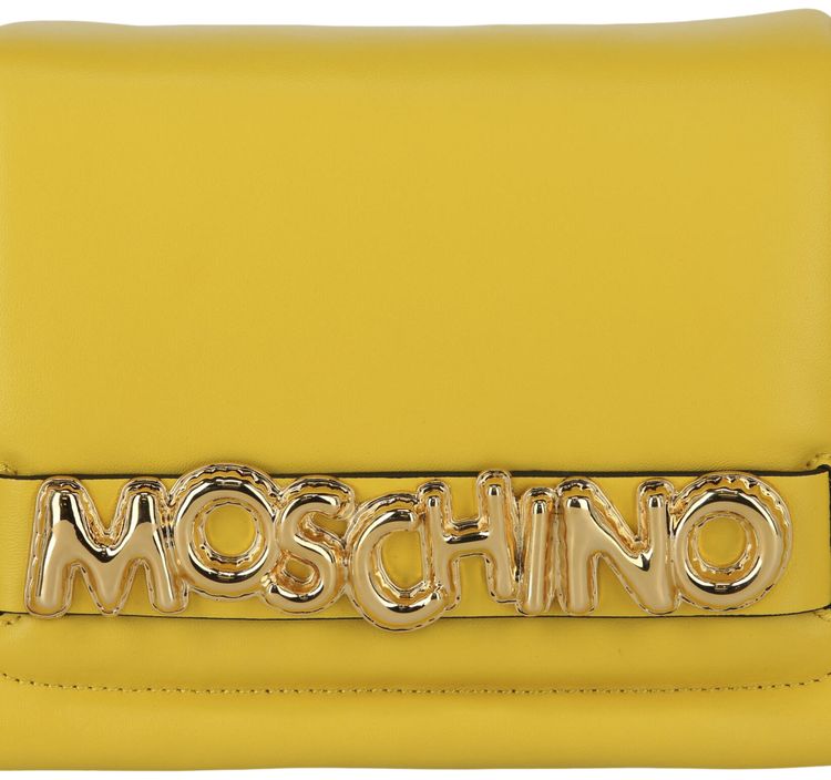 Moschino Balloon Lettering Crossbody Bag Yellow