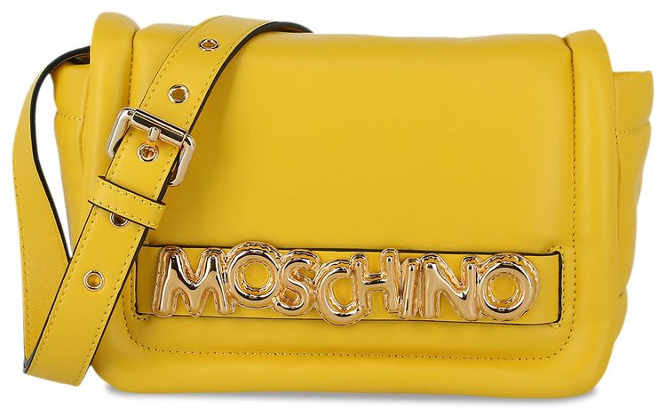 Moschino Balloon Lettering Crossbody Bag Yellow