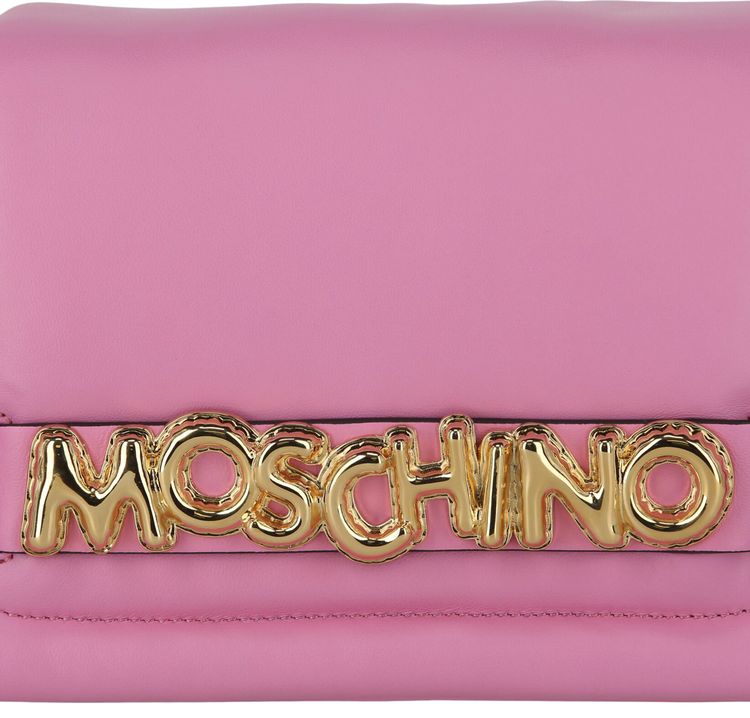 Moschino Balloon Lettering Crossbody Bag Fuchsia
