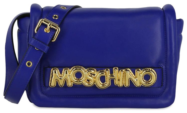 Moschino Balloon Lettering Crossbody Bag Blue