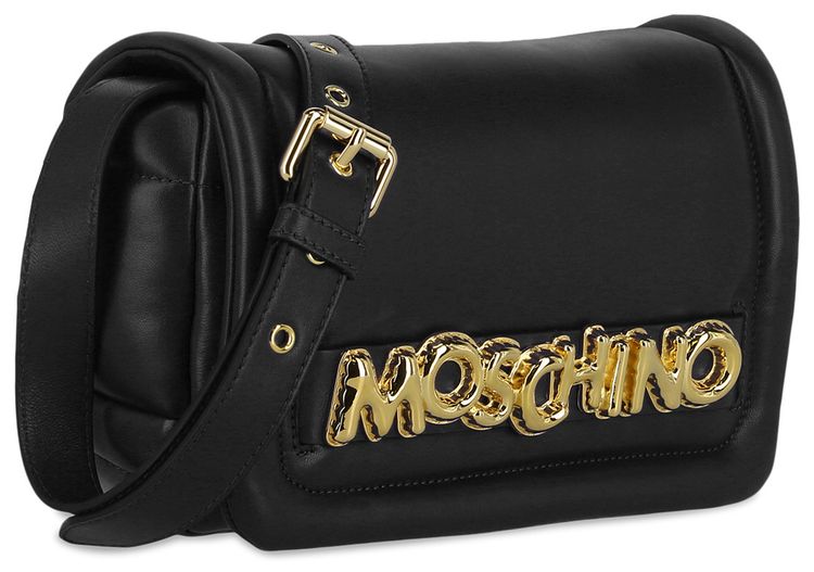 Moschino Balloon Lettering Crossbody Bag Fantasy PrintBlack