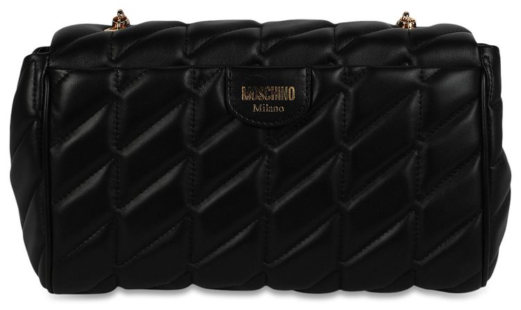 Moschino Quilted Shoulder Bag Black