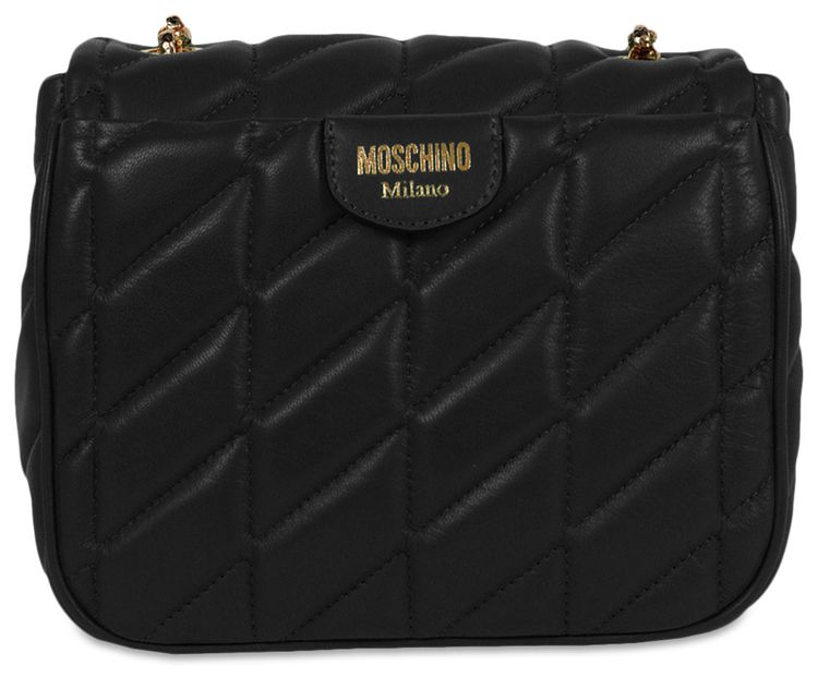 Moschino Quilted Shoulder Bag Black