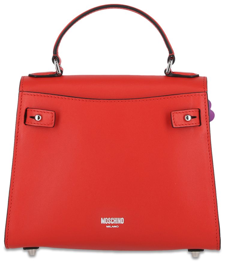 Moschino Floral Applique Shoulder Bag Fantasy Red