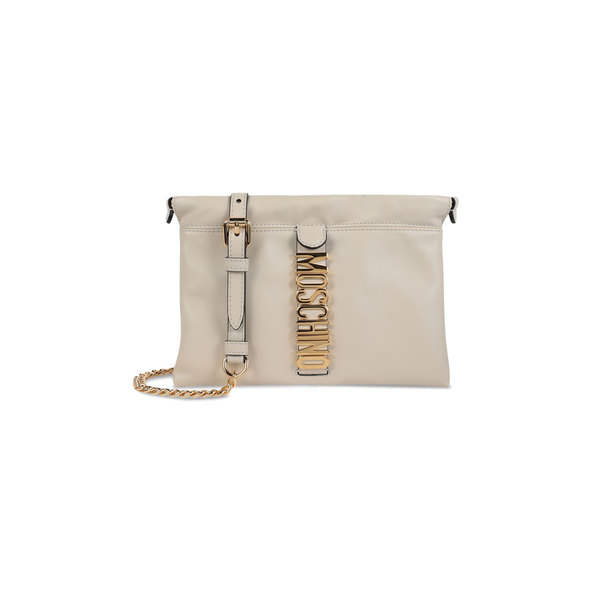 Buy Moschino Logo Belt Drawstring Crossbody Bag 'Ivory