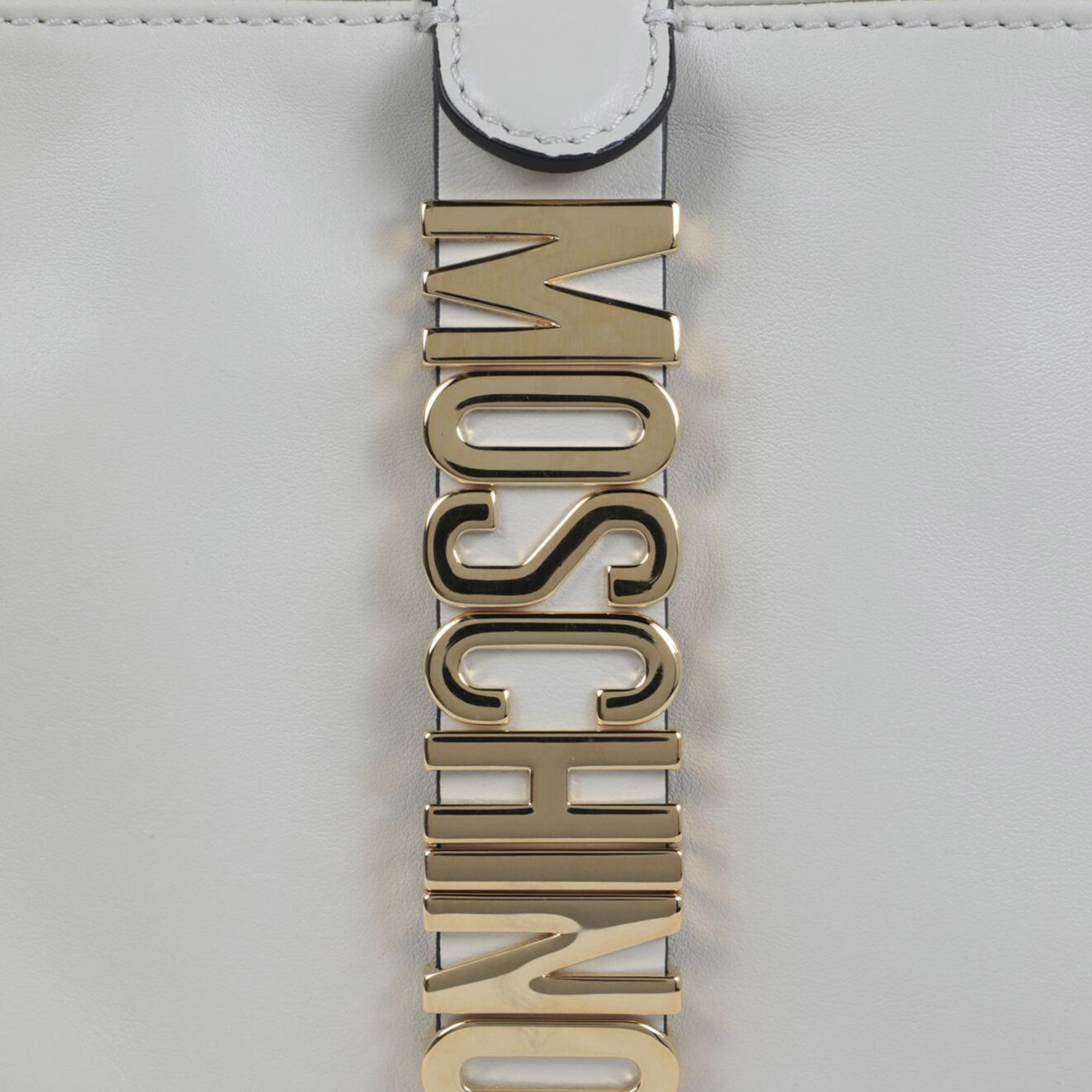 Buy Moschino Logo Belt Drawstring Crossbody Bag 'Ivory
