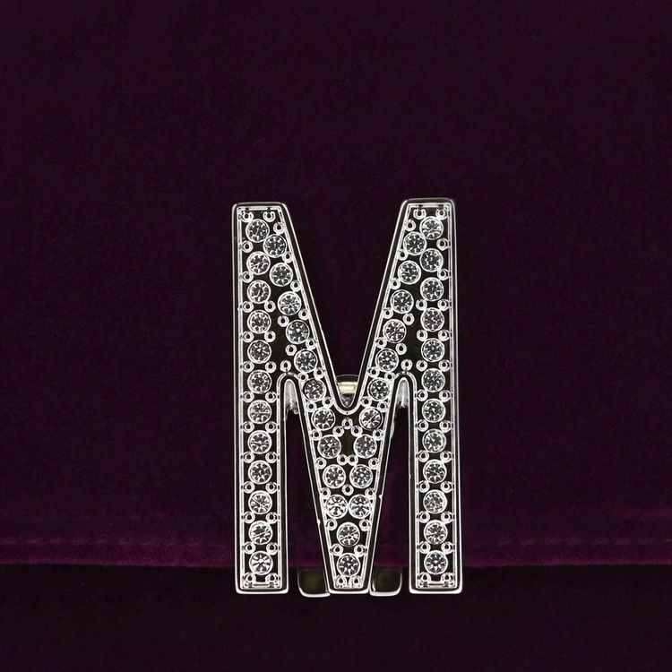 Moschino Logo Velvet Crossbody Bag Fantasy PrintViolet
