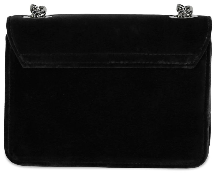 Moschino Logo Velvet Crossbody Bag Fantasy PrintBlack