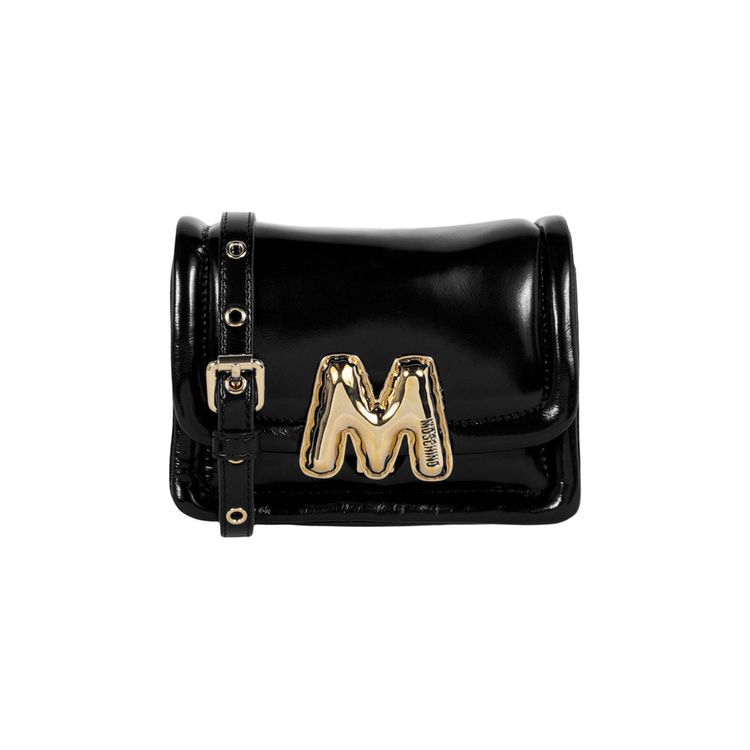 Moschino M Balloon Crossbody Bag Black