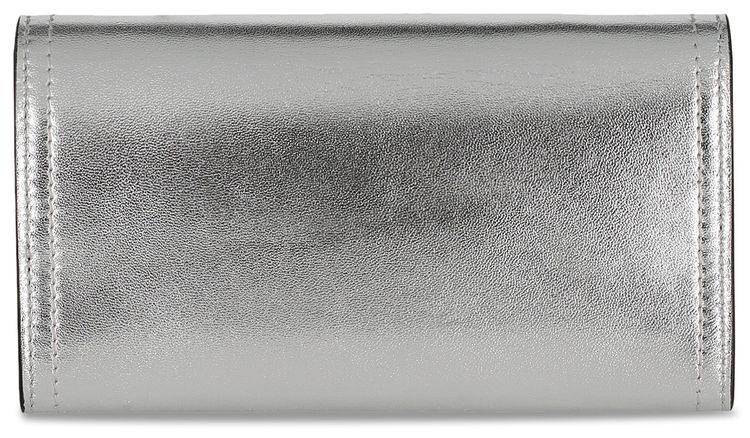 Moschino Crystal Embellished Belt Logo Lettering Crossbody Bag Fantasy PrintNickel