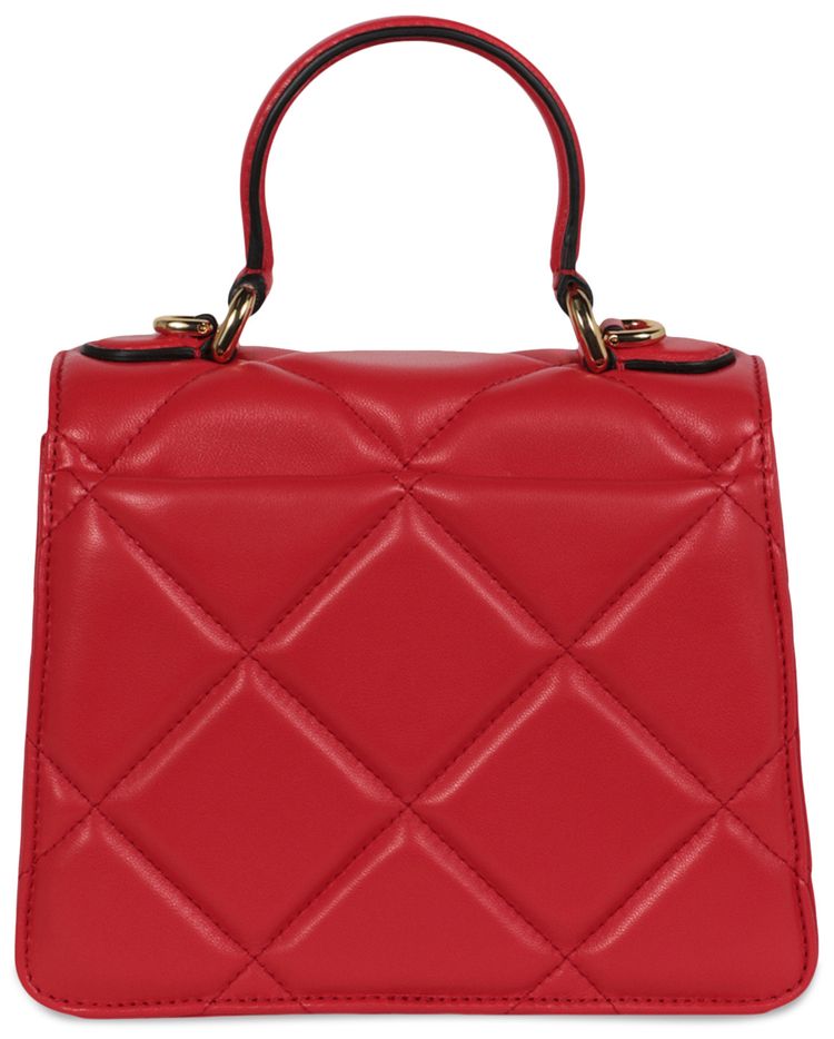 Moschino Heart Studs Quilted Shoulder Bag Red