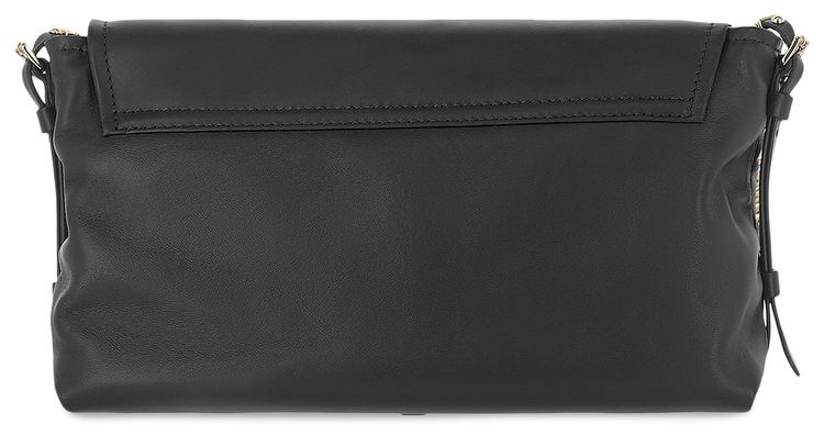 Moschino Heart Lock Leather Shoulder Bag Fantasy PrintBlack