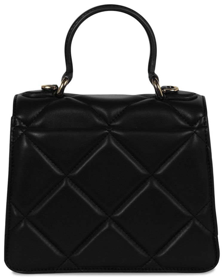 Moschino Heart Studs Quilted Shoulder Bag Fantasy PrintBlack