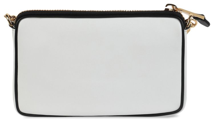 Moschino Logo Leather Chain Shoulder Bag Fantasy PrintWhite