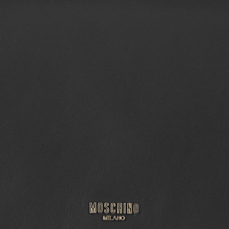 Moschino Heart Lock Leather Shoulder Bag Fantasy PrintBlack