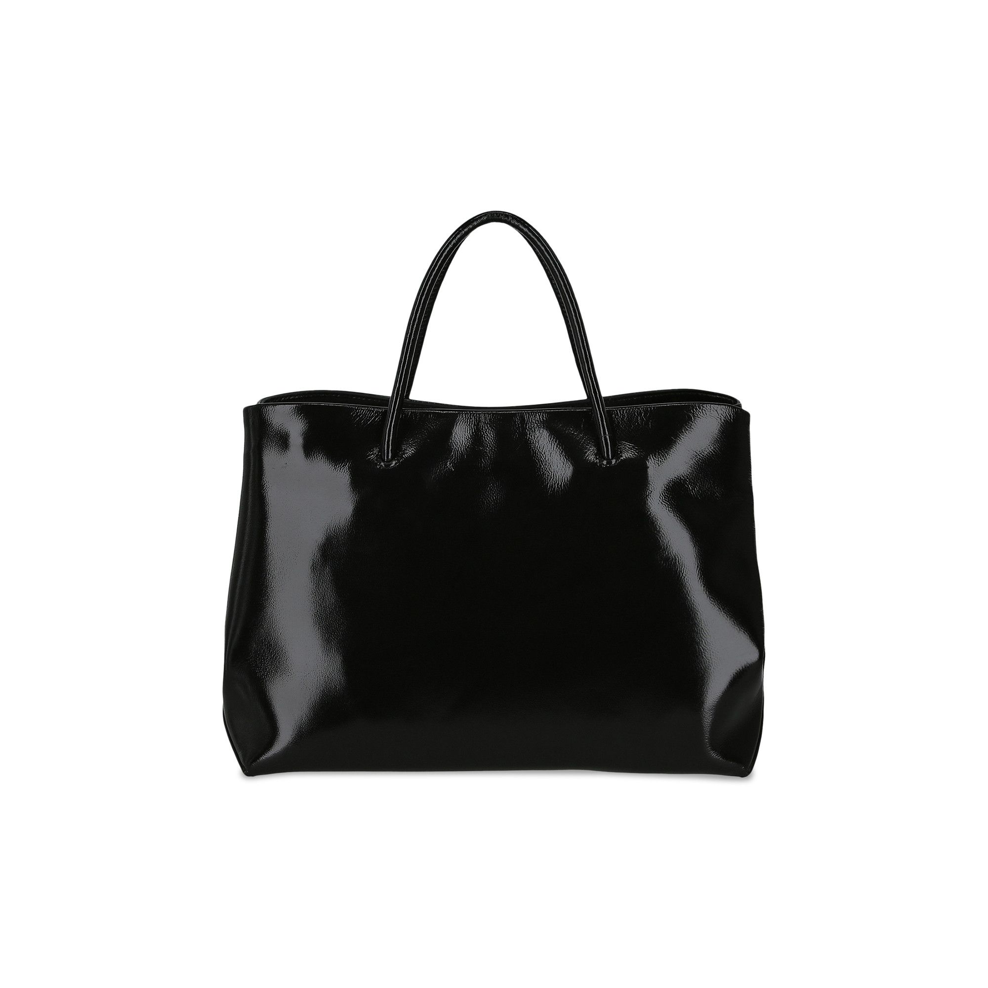 大人女性の Moschino Buy Logo 'Black Bag Tote Leather Coated Embossed バッグ