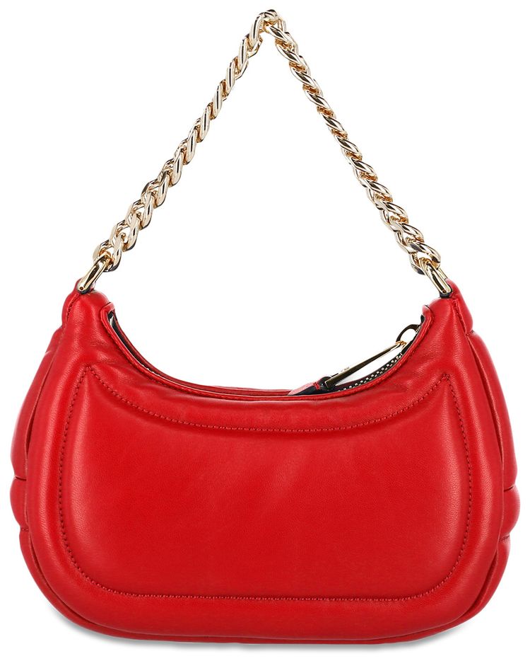 Moschino Balloon Lettering Crescent Bag Red