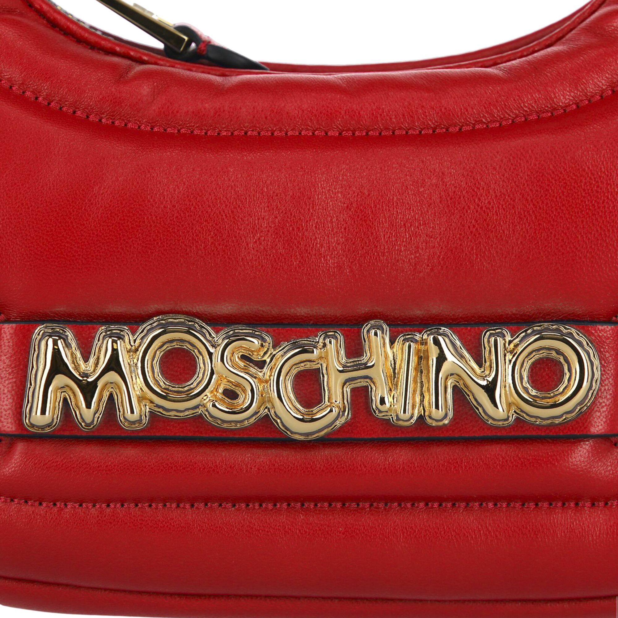 Buy Moschino Balloon Lettering Crescent Bag 'Red' - 7428