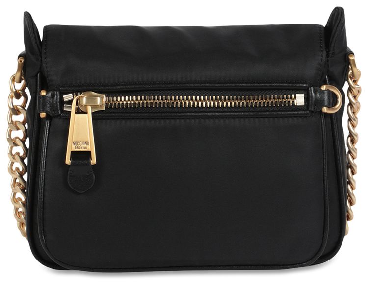 Moschino Logo Lettering Shoulder Bag Fantasy PrintBlack