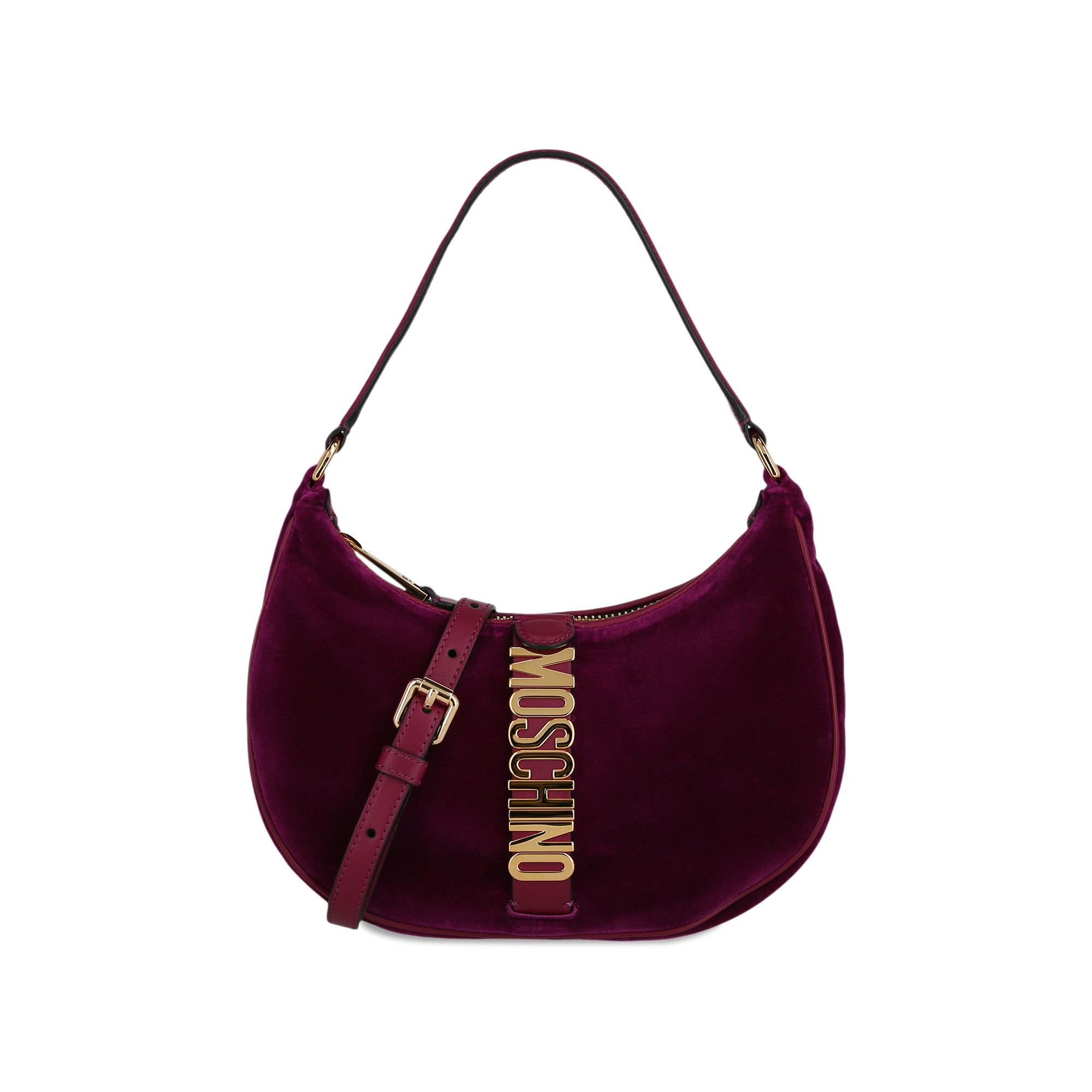 Buy Moschino Velvet Logo Shoulder Bag Fantasy Print Violet 7512 8211 1232 GOAT CA