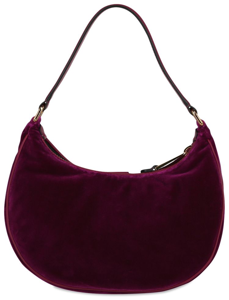 Moschino Velvet Logo Shoulder Bag Fantasy PrintViolet