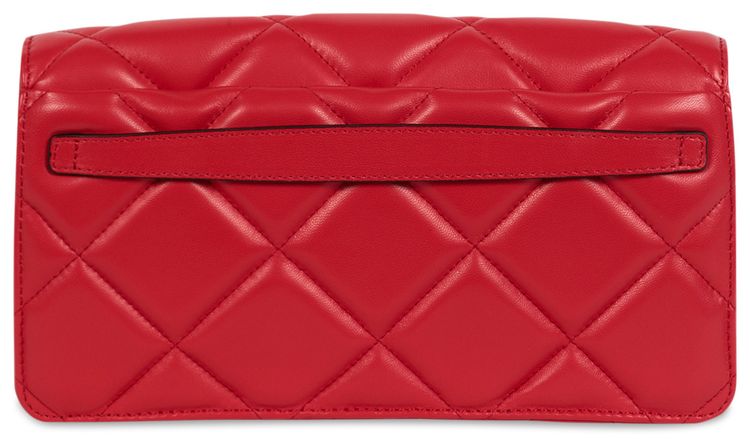 Moschino Heart Studs Quilted Shoulder Bag Red