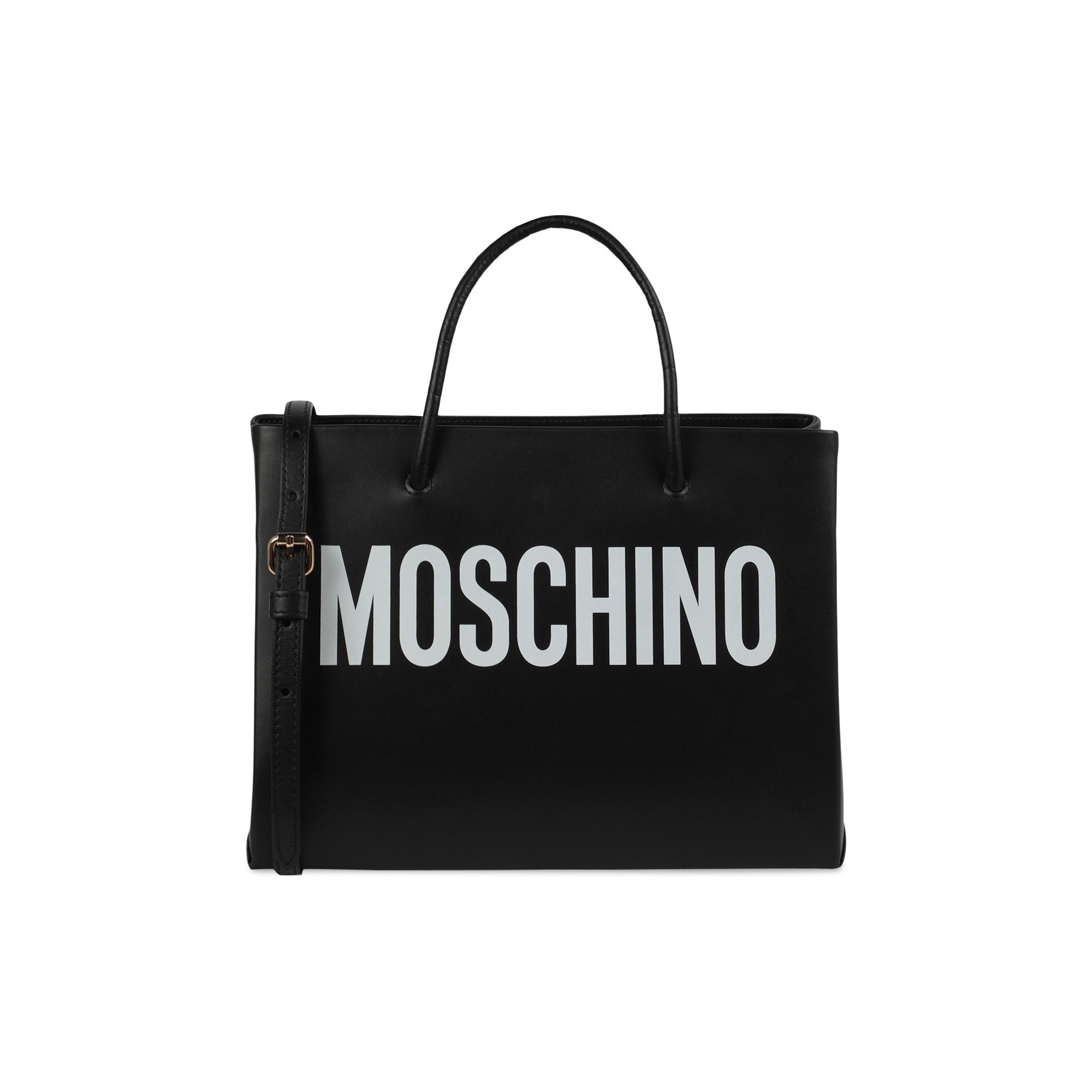 Buy Moschino Logo Tote Bag 'Black Print' - 7415 8001 1555 | GOAT