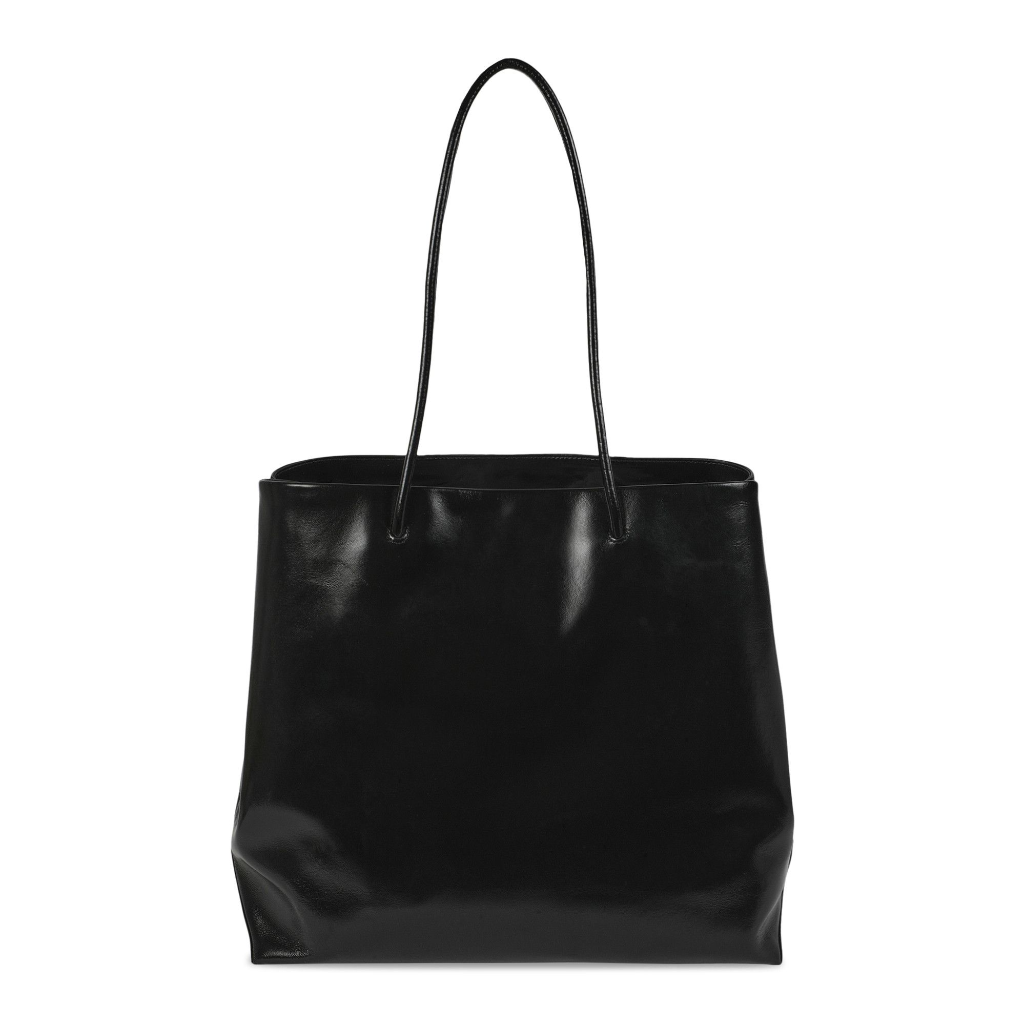 【関税&送料込】Moschino Leather Bag. Buy Moschino Logo Embossed Coated Leather Tote Bag 'Black