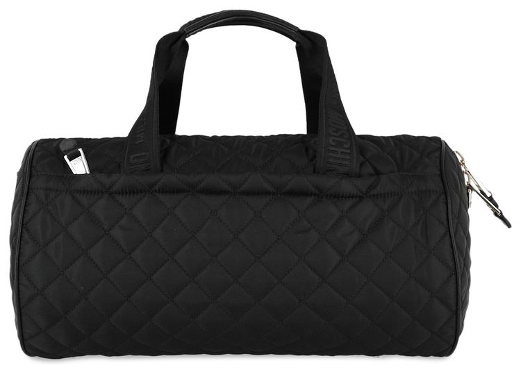 Moschino Quilted Logo Duffel Bag Fantasy PrintBlack
