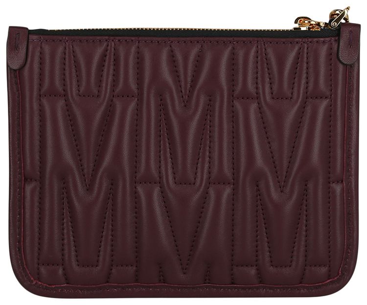 Moschino Quilted M Logo Wristlet Violet