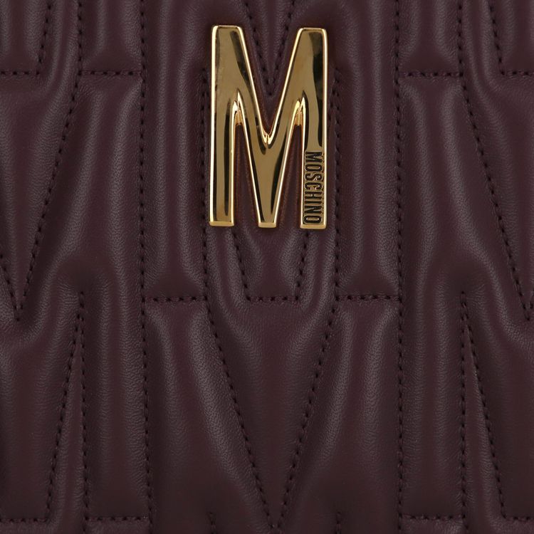 Moschino Quilted M Logo Wristlet Violet