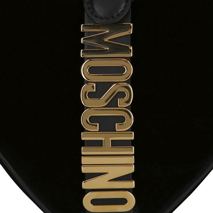 Moschino Velvet Heart Shaped Wristlet Fantasy PrintBlack