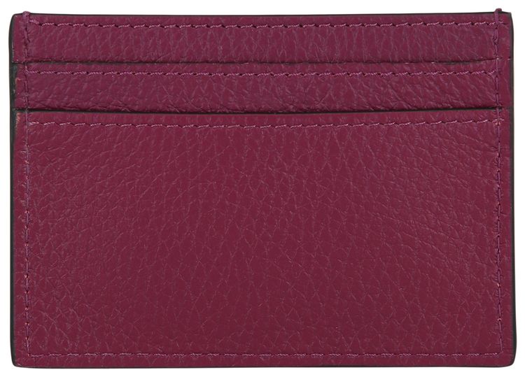 Moschino Belt Logo Leather Card Holder Bordeaux